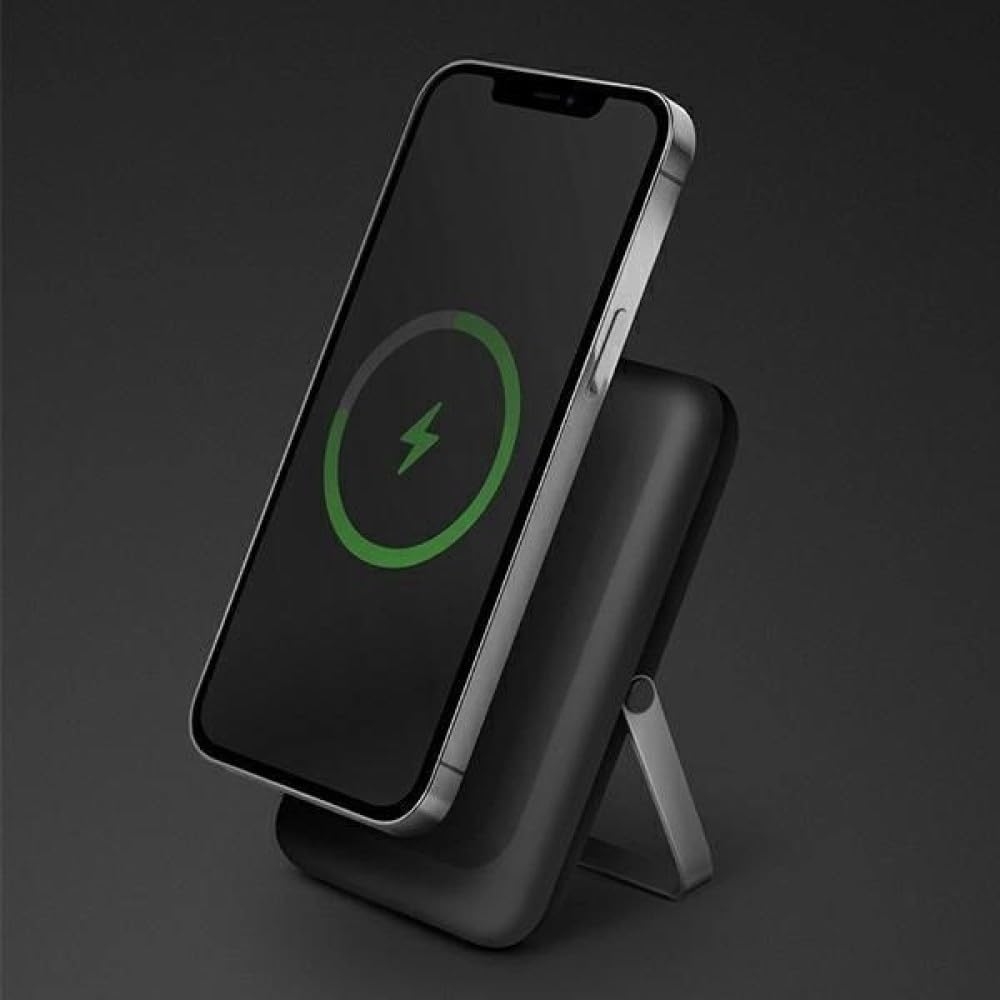 UNIQ Hoveo Power Bank Indukcyjny 5000mAh MagSafe 20W USBC Power Delivery (czarny)