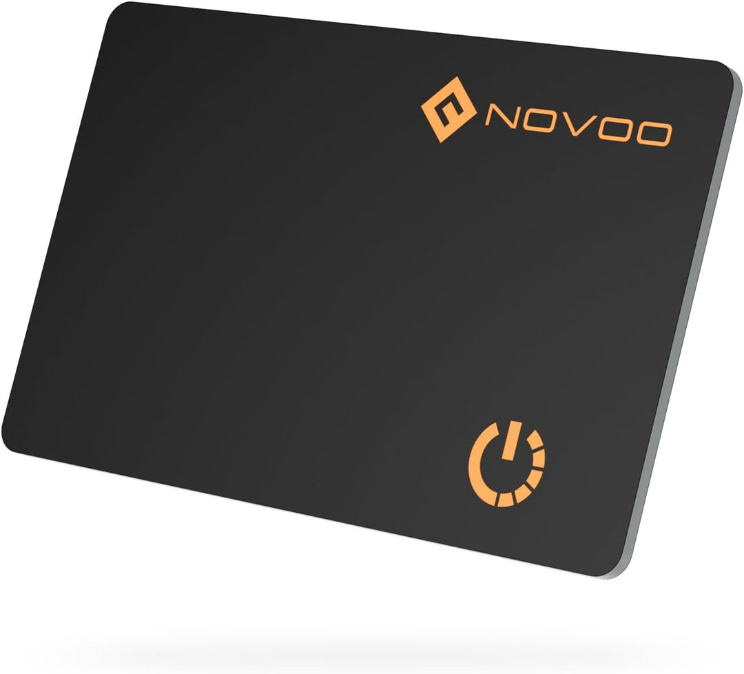NOVOO Ultra-Slim Smart Card Bluetooth Tracker, 1.6mm Thin with 6-Year Battery, IP68 Waterproof GPS Item Finder, Apple Find My Compatible (iOS Only) Air Locator Tag for Wallet, Keys, Luggage, Passport