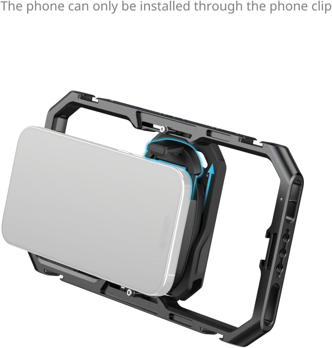 SmallRig Universal Hyper Chill Cooling Phone Cage for iPhone/Android, with 15W Active Cooler & 2-in-1 USB-C Adapter & Power Bank Holder, Compatible 2.5-3.1" Phones, Live Streaming Video Shooting-5275