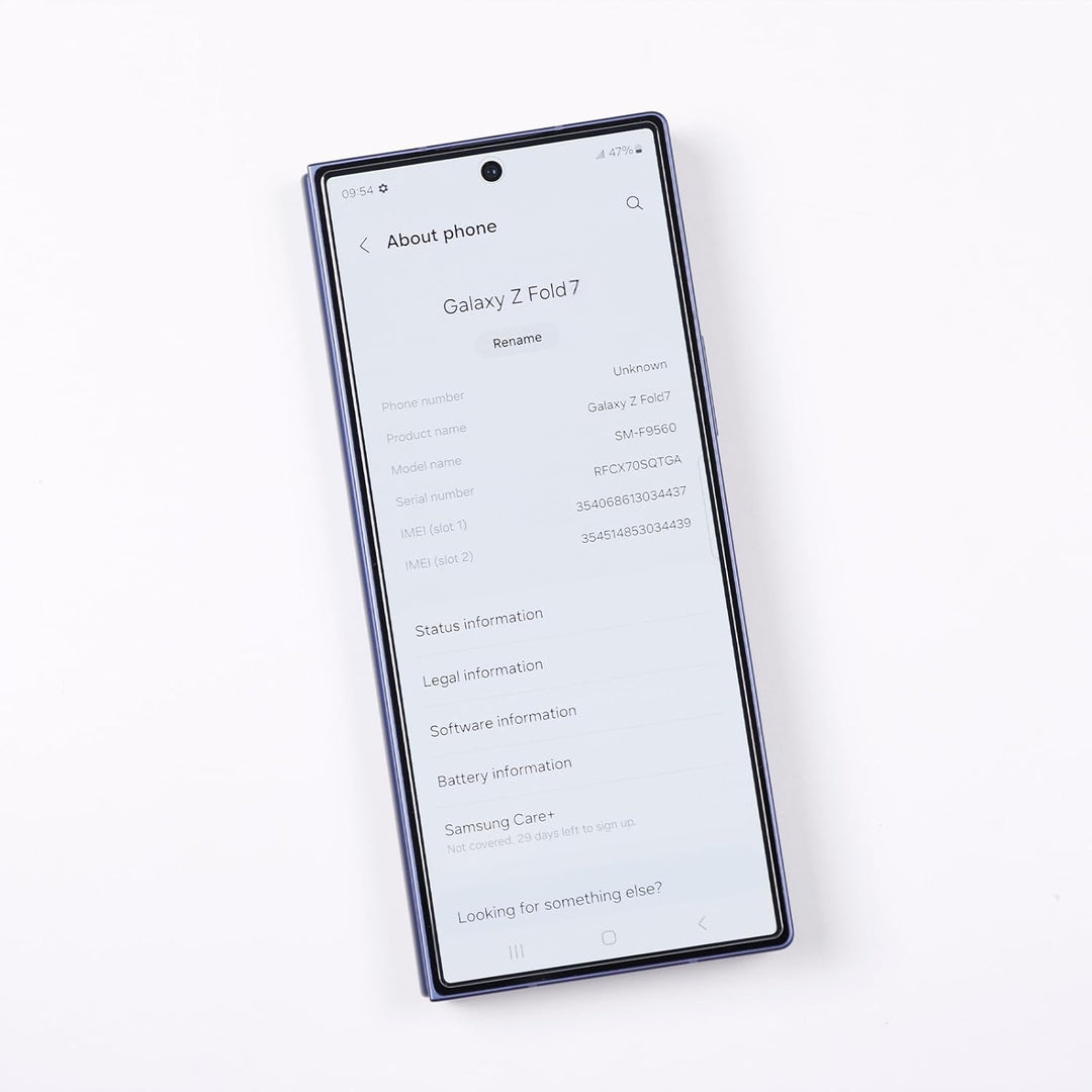 The MobileTechnica Samsung Galaxy Z Fold 7 Screen Protector (2 Pack, 9H Tempered Glass with Camera Lens Protector, Alignment Frame) is displayed against a white background, highlighting its compatibility with the Galaxy Z Fold7.