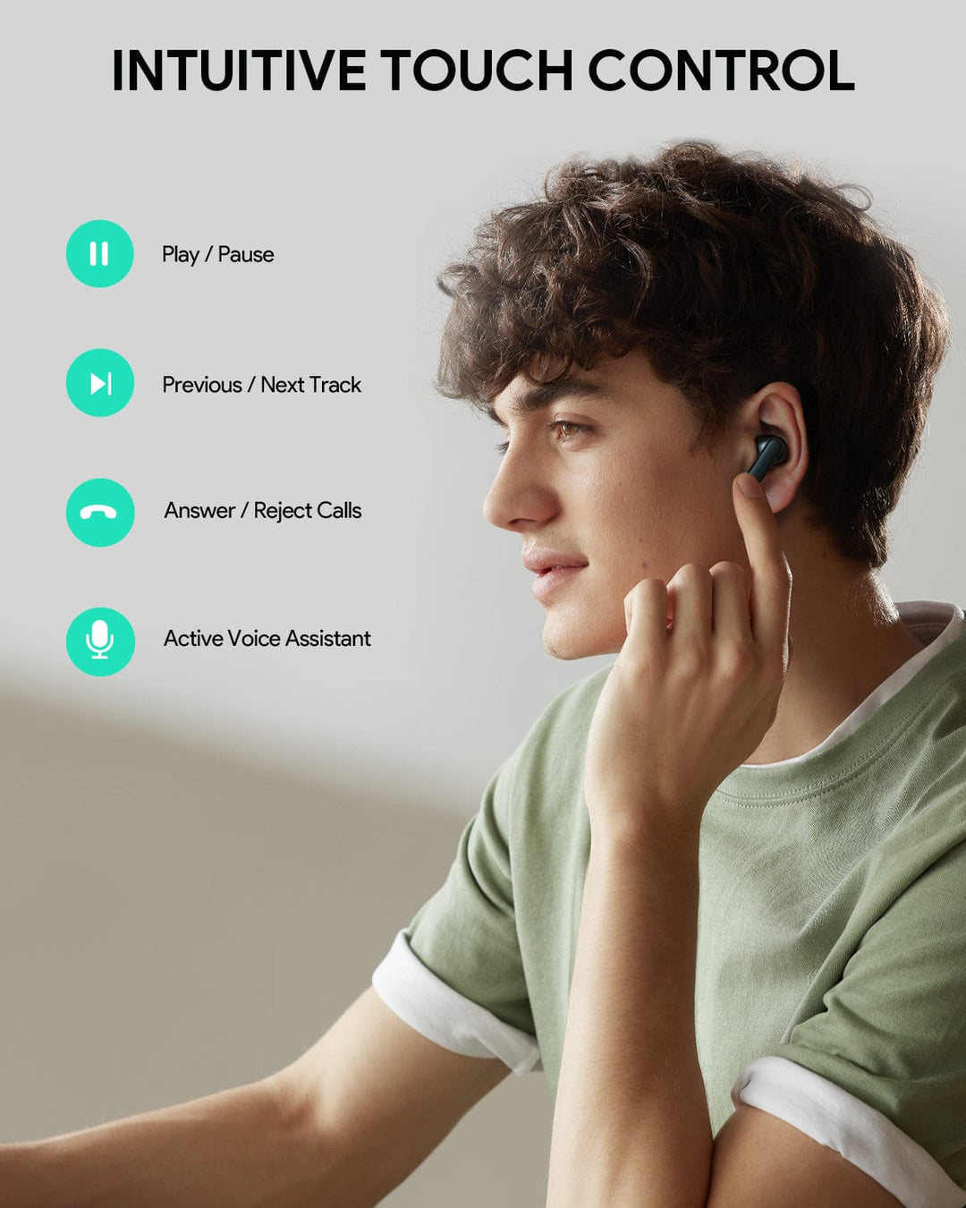 Aukey Bluetooth Earphones Aukey Wireless Earbuds Mini Bluetooth V5.2 - Aukey Mini