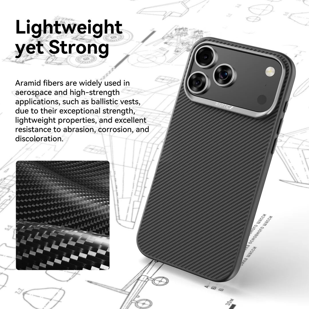 iPhone 18 Pro Max/ 17 Pro/ Max Aramid Fibre Case - Raptic Aramid 600D