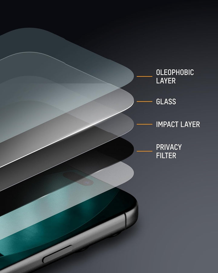 Mous Privacy Screen Protector Compatible with iPhone 18 Pro Max /17 Pro Max, Shatterproof