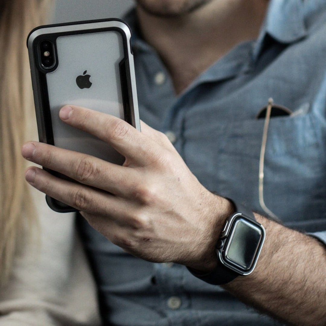 Raptic Cases & Covers 44mm Series 4,5 / Silver Apple Watch Edge Case - Raptic Edge Silver/Grey