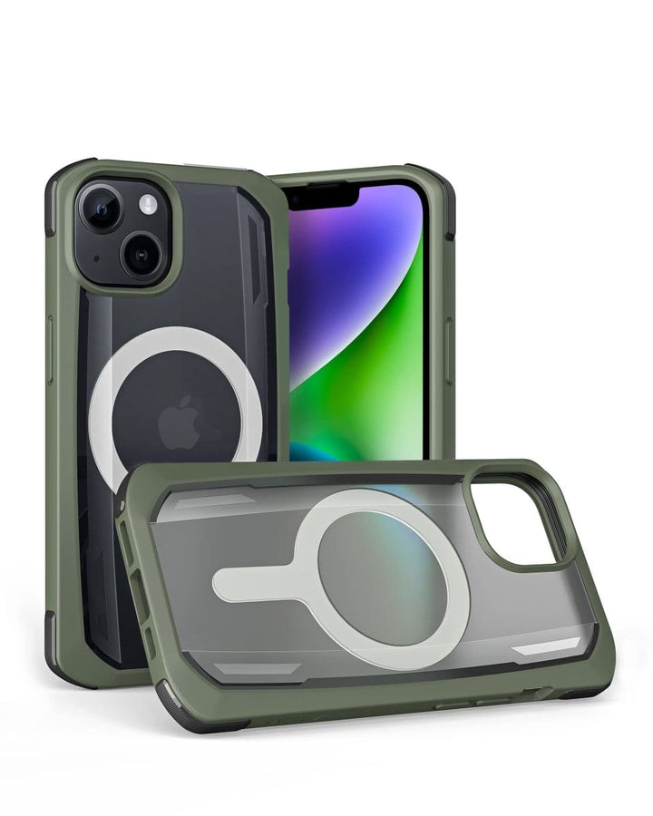 Raptic Cases & Covers Green iPhone 14 Plus Secure Shield MagSafe Case - Raptic Secure MagSafe