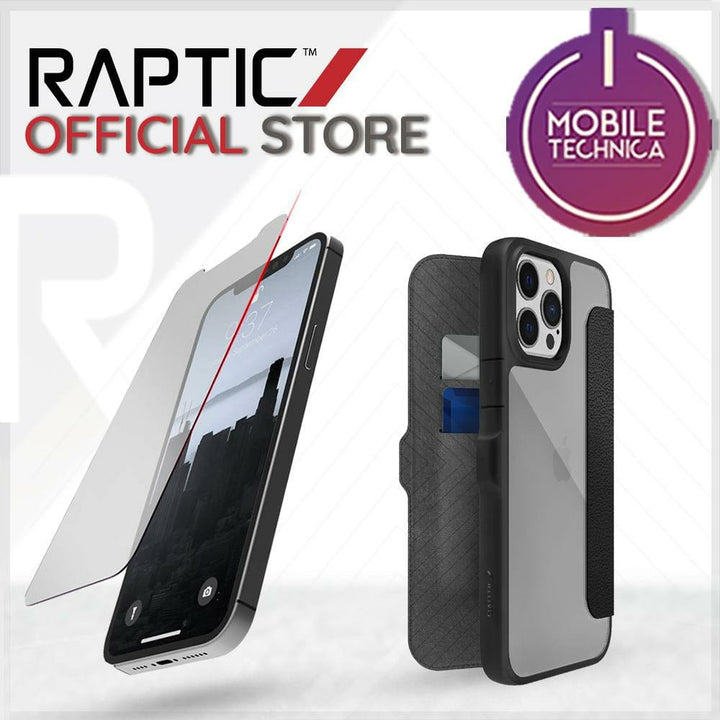 Raptic Cases & Covers iPhone 13 / Black / with Raptic Glass Full Coverage For iPhone 13 Pro Max Case Raptic Urban Leather Flip Wallet MAGNETIC Cover