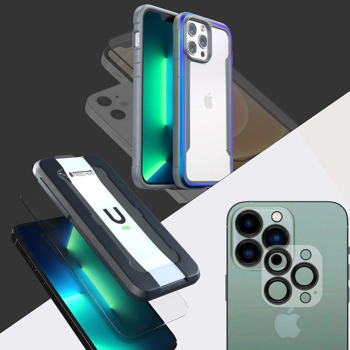 Raptic Cases & Covers iPhone 14 / Black / Full Protection RAPTIC Shield Case for iPhone 14 14 Plus 14 Pro 14 Pro Max, Shockproof Protective Clear Case, Military Grade 10ft Drop Tested, Durable Aluminum Frame, Anti-Yellowing