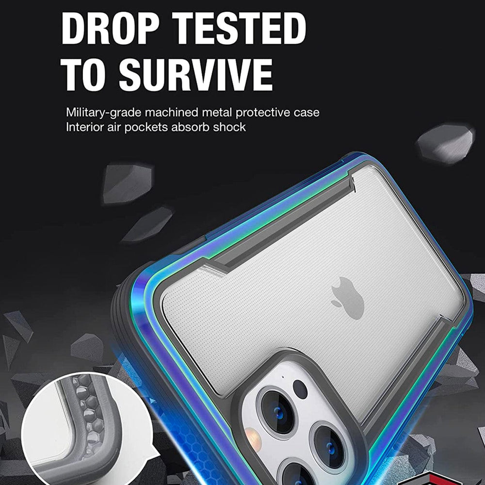 Raptic Cases & Covers RAPTIC Shield Case for iPhone 14 14 Plus 14 Pro 14 Pro Max, Shockproof Protective Clear Case, Military Grade 10ft Drop Tested, Durable Aluminum Frame, Anti-Yellowing