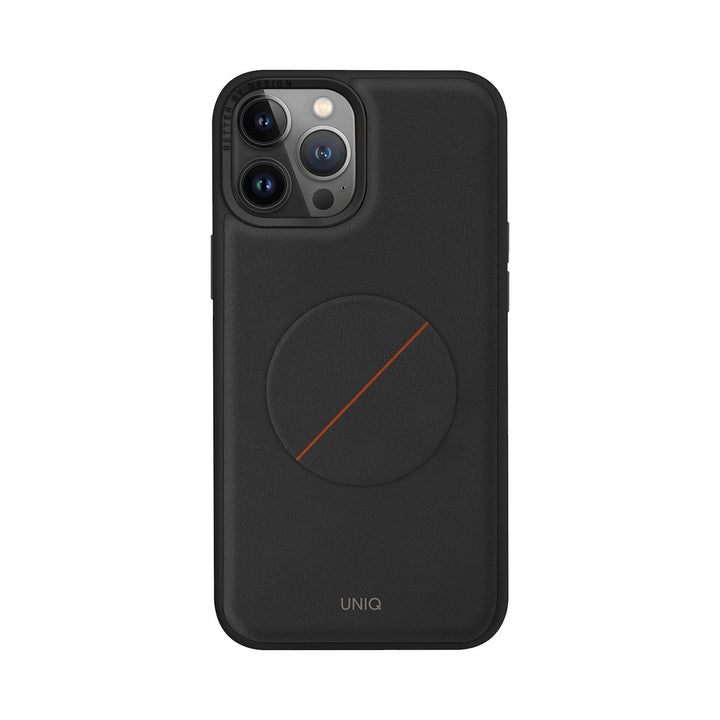 UNIQ Black iPhone 14 Plus Standing Case with Grip Holder - UNIQ Novo