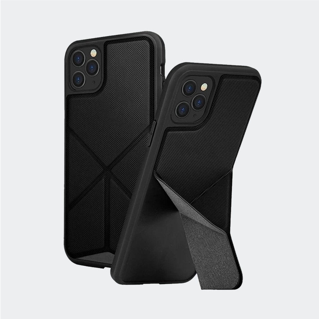 UNIQ Cases & Covers iPhone 11 Pro / Black / with Urban Diamond Glass Protector Bonus Applicator iPhone 11 Series UNIQ Transforma Folding Case