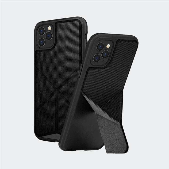 UNIQ Cases & Covers iPhone 11 Pro / Black / with Urban Diamond Glass Protector Bonus Applicator iPhone 11 Series UNIQ Transforma Folding Case