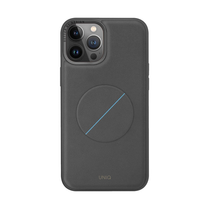 UNIQ Grey iPhone 14 Plus Standing Case with Grip Holder - UNIQ Novo