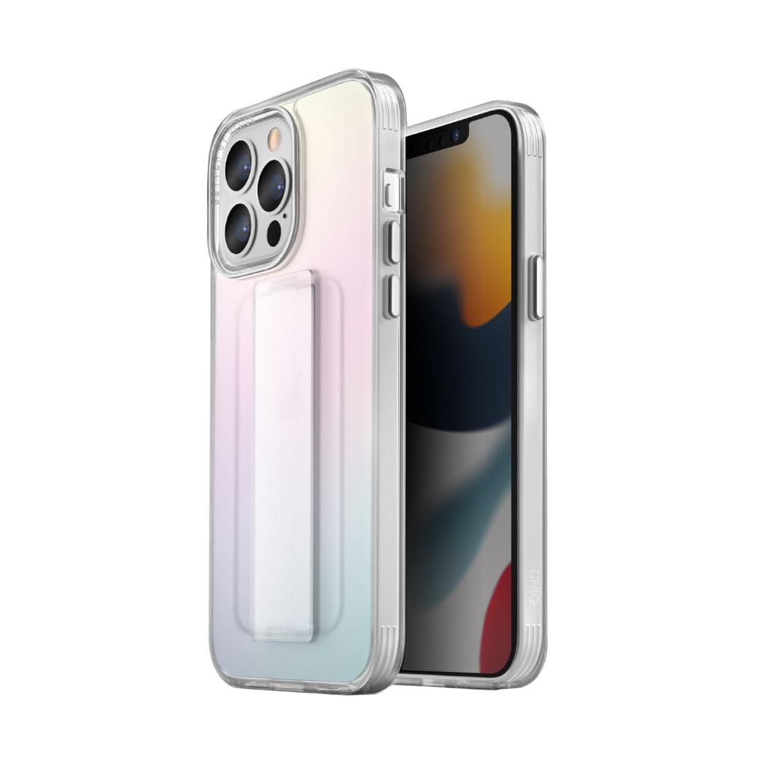 UNIQ Iridescent iPhone 13 Pro Hand Strap Lanyard Case - UNIQ Heldro