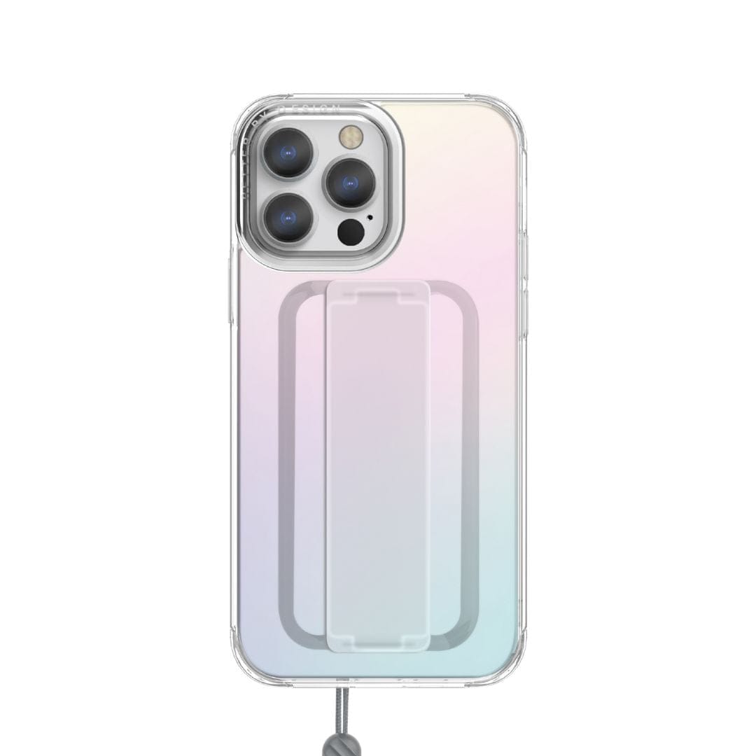 UNIQ Iridescent iPhone 13 Pro Hand Strap Lanyard Case - UNIQ Heldro