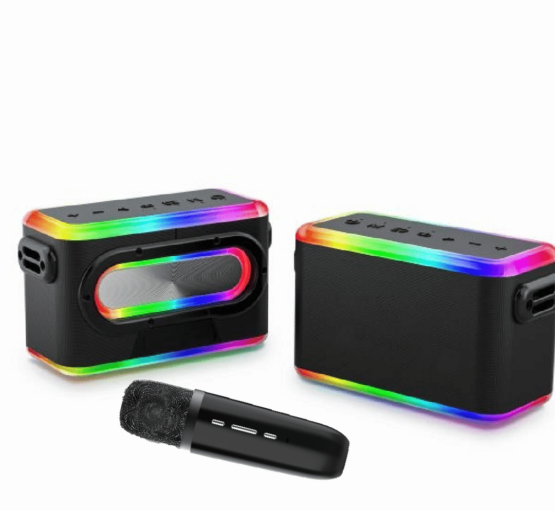 Urban Bluetooth Speaker Black RGB Party Karaoke Speaker Bundle - Urban Kbox