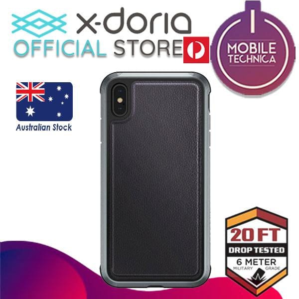 X-DORIA Cases & Covers Black Leather X-Doria Defense Lux Pro Apple iPhone XS Max Leather Protective Case Cover