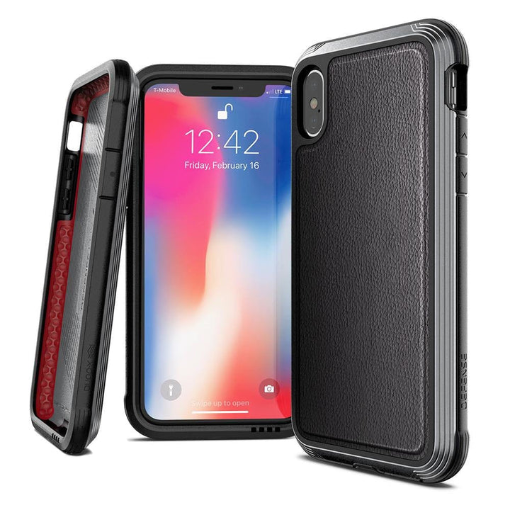 X-DORIA Cases & Covers Black Leather X-Doria Defense Lux Pro Apple iPhone XS Max Leather Protective Case Cover
